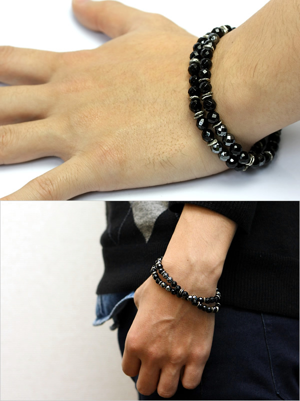 天然石ブレスレット パワーストーンブレスレットト オニキス