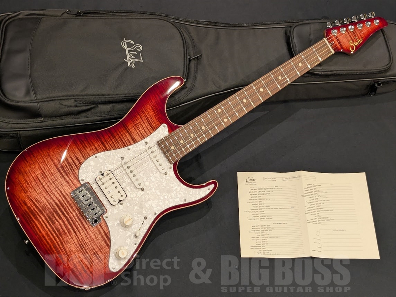 Suhr Standard Plus Matching Head / Faded Trans Wine Red Burst