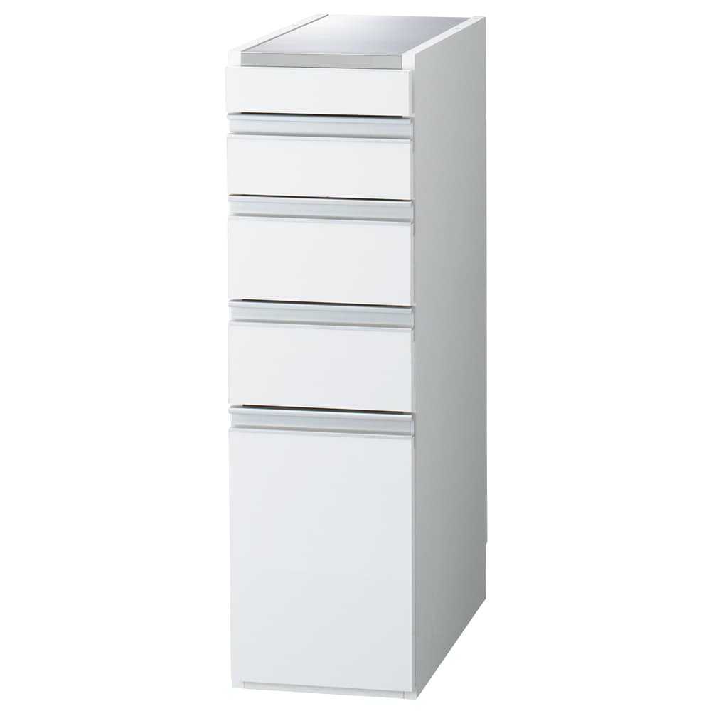 幅25奥行55高さ85cm］ダブルステンレス天板隙間収納庫 日本製 光沢