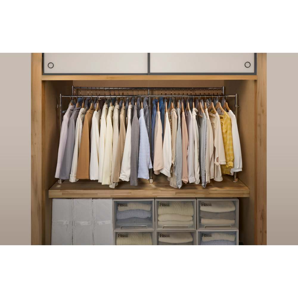 幅と高さが伸縮する 押し入れ頑丈ハンガー 一間用・幅110cm～180cm