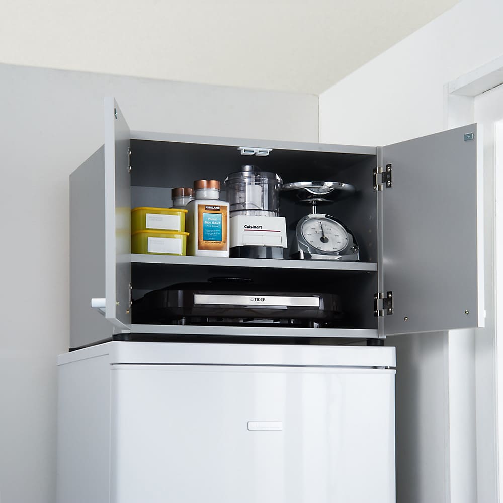 光沢仕上げ・冷蔵庫上ストッカー 幅57cm（脚部59cm） 通販 - ディノス