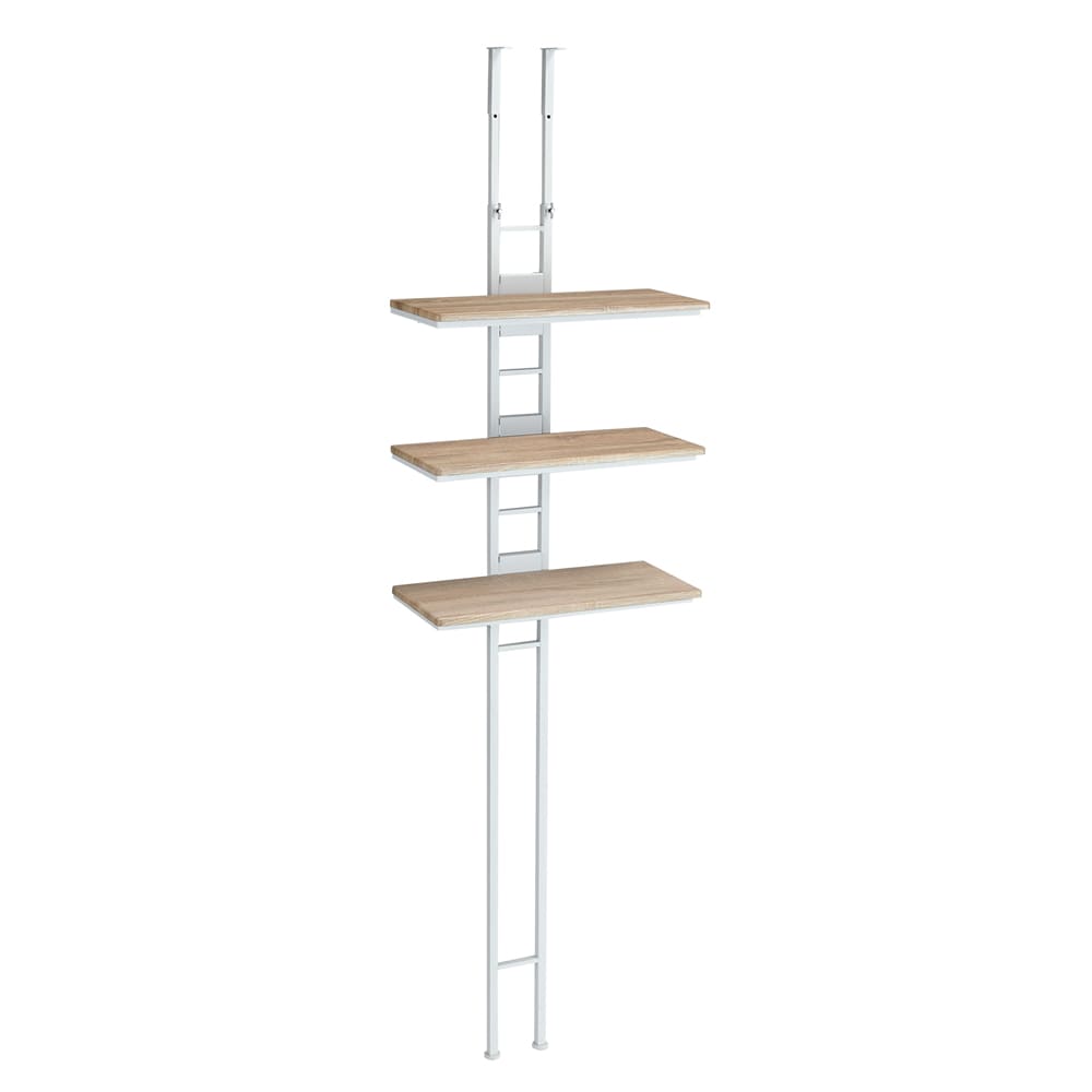 1本脚ですっきり置ける カフェ風スマートランドリーラック 棚3段タイプ