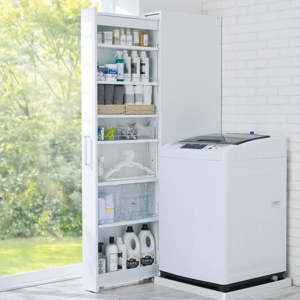 ボックス付きリバーシブル すき間収納庫 幅15奥行47cm 通販 - ディノス