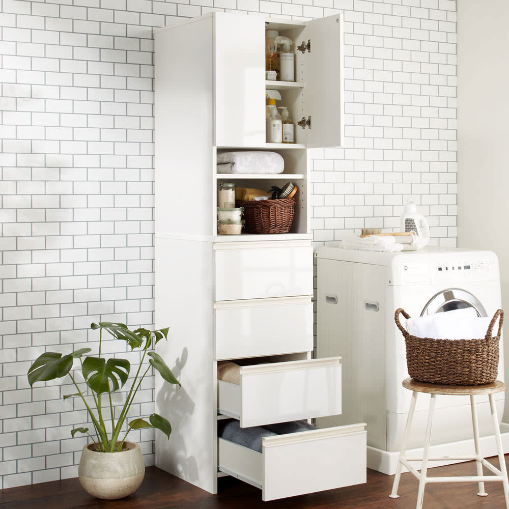 スペースに合わせて奥行が選べるサニタリーチェスト 奥行51cm・幅45cm