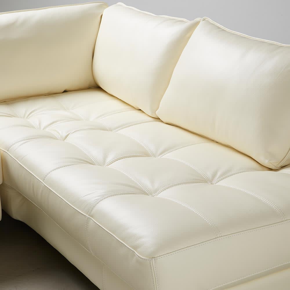 LX 総革張り（セミアニリン厚革）コーナーソファセット 座って左