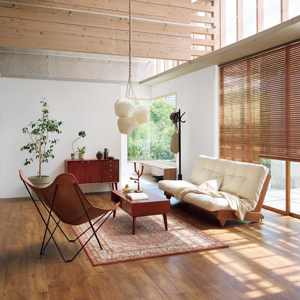 北欧ヴィンテージ風Vカットデザイン リビングテーブル・センター