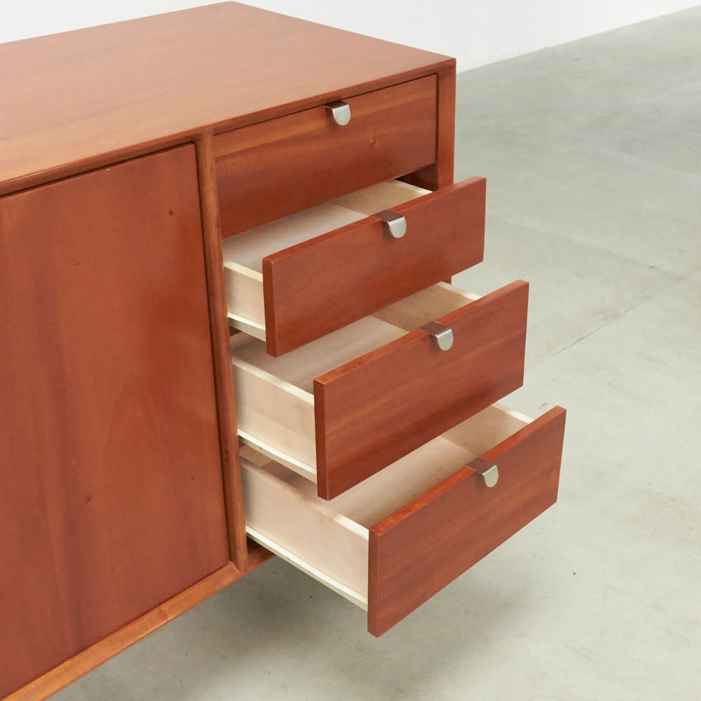 北欧ヴィンテージ風Vカットデザイン リビングボード・リビング