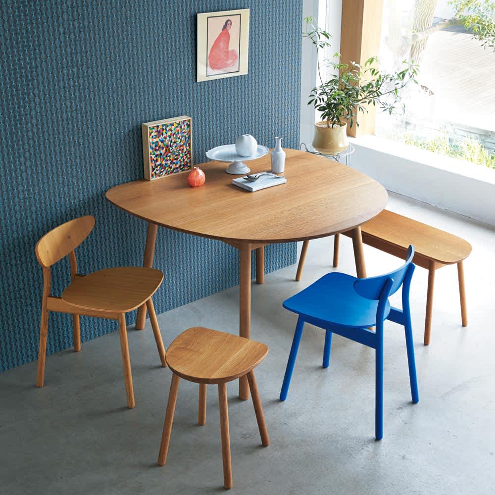 cobrina/コブリナ オーク天然木 ダイニングチェア 板座 通販 - ディノス