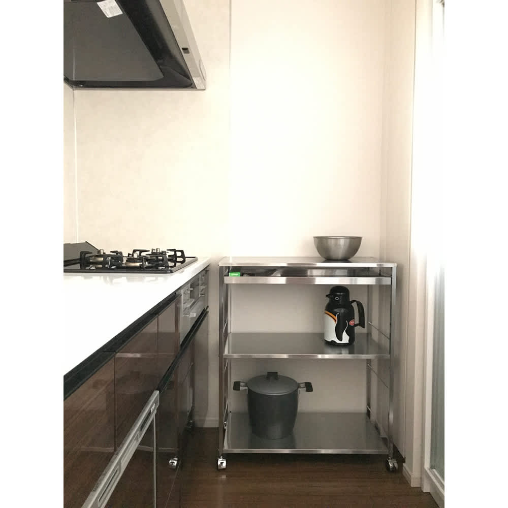 ステンレス作業台ワゴン 引き出し1杯タイプ 幅73.5cm 通販 - ディノス