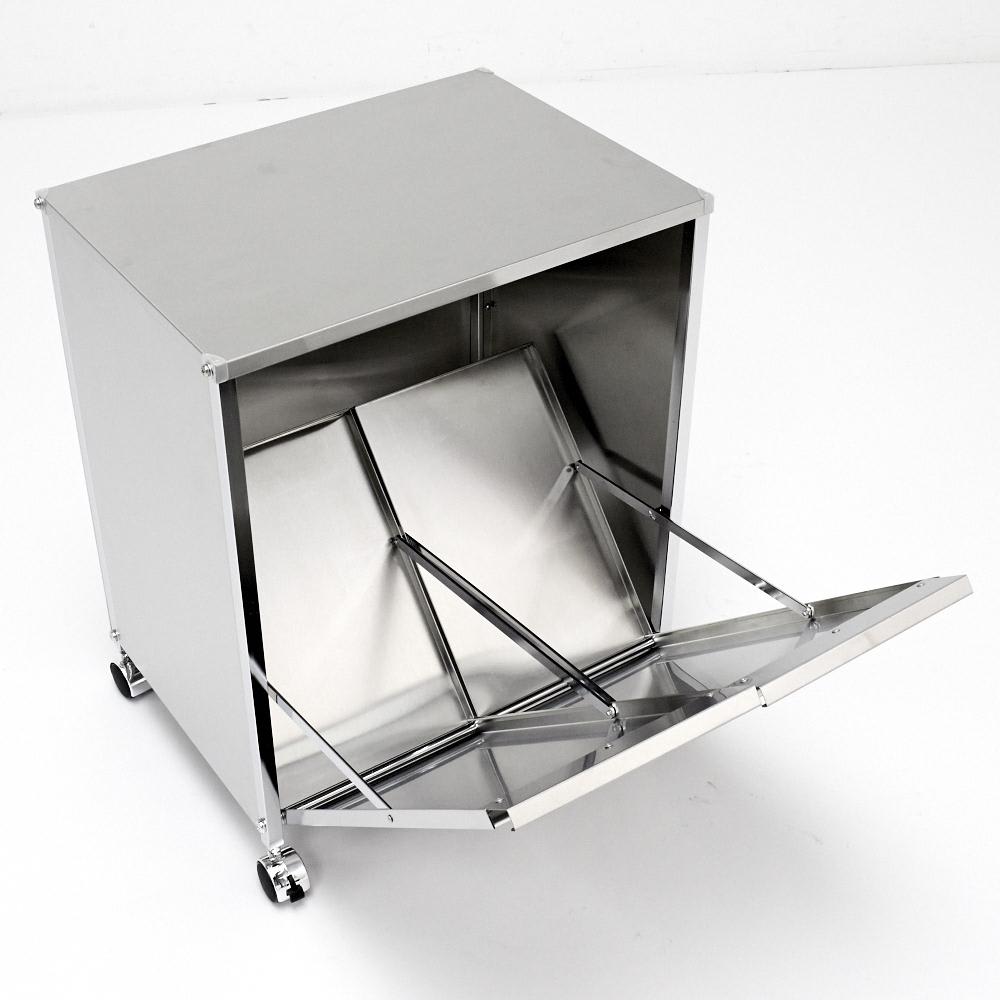 ステンレス製ダストボックスワゴン 2分別タイプ 通販 - ディノス