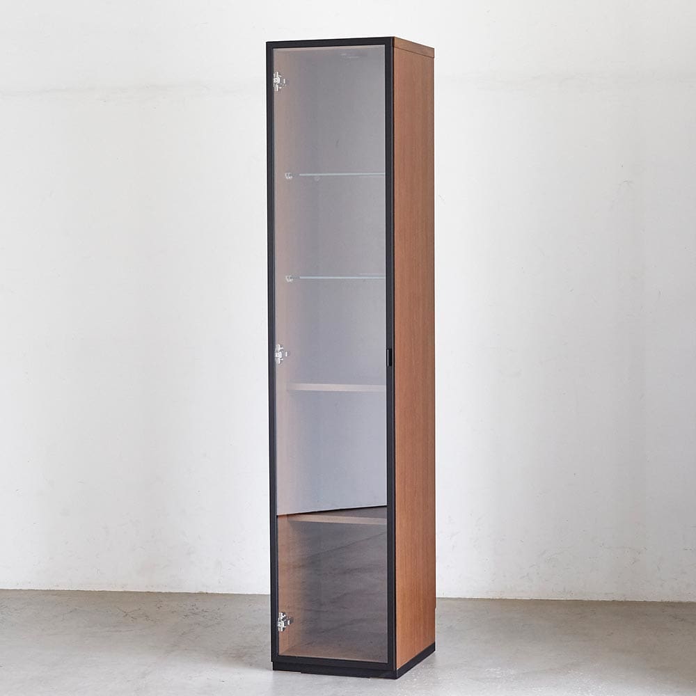 Sorrento/ソレント リビングキャビネット 幅38高さ183cm ガラス扉 LED