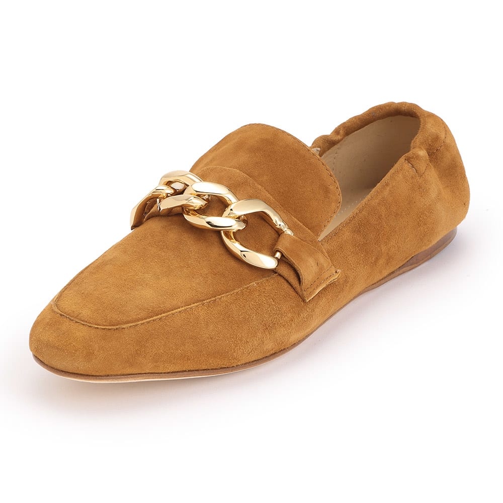 FABIO RUSCONI/ファビオルスコーニ チェーン レザー ローファー