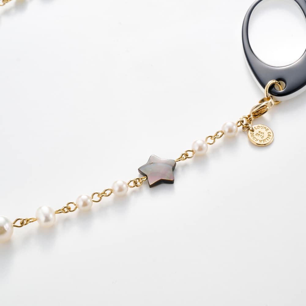 LOUPE COLLIER/ルーペコリエ ルーペ一体型淡水パールネックレス