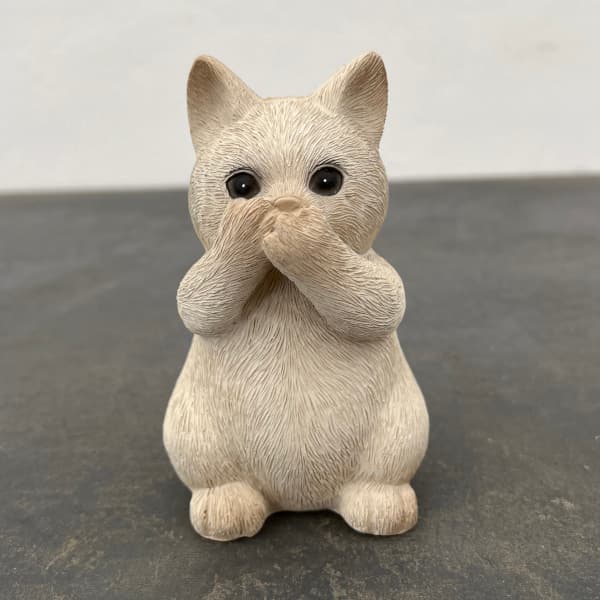 園芸ネット本店｜レジンアニマルキャットC アイボリー（HG03IV） の