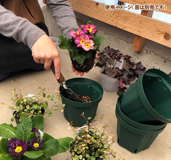 園芸ネット本店｜とんでもないポット：5号CSM-150S（モスグリーン）10