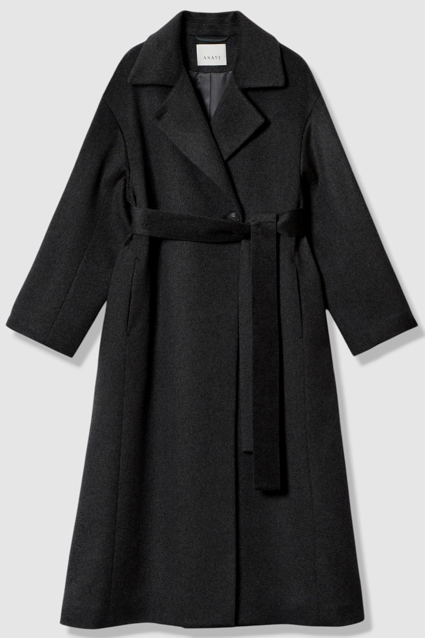 PIERO MASSA. ヴィンテージ クラシックカシミアコート 伊製 黒 ANAYI