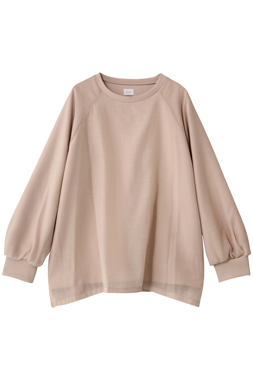 MANOF(マノフ)｜SHEER LAYERED CUT TOPS/PINK の通販｜ELLESHOP・(エル