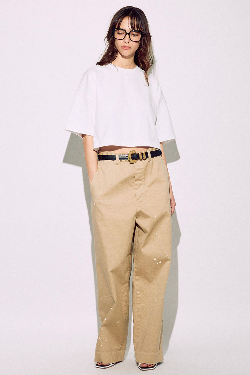 BRILL(ブリル)｜ペイントチノパンツ/ベージュ の通販｜ELLESHOP・(エル