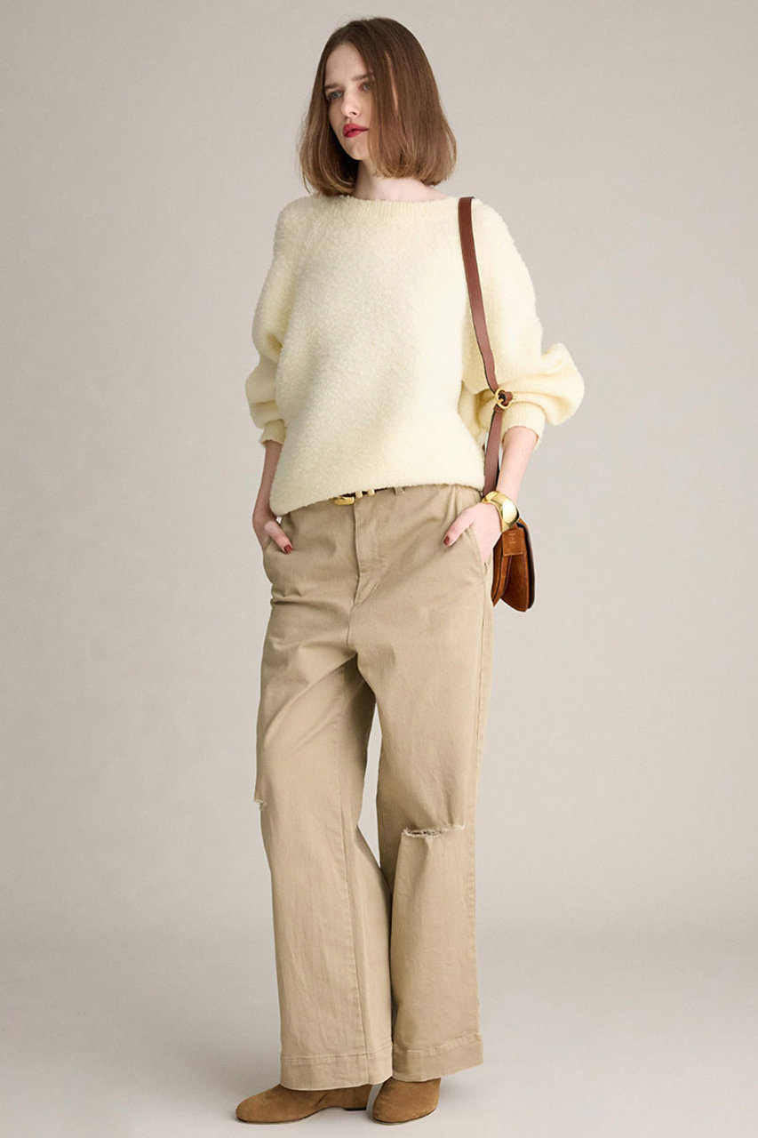 BRILL(ブリル)｜チノクラッシュパンツ/ベージュ の通販｜ELLESHOP