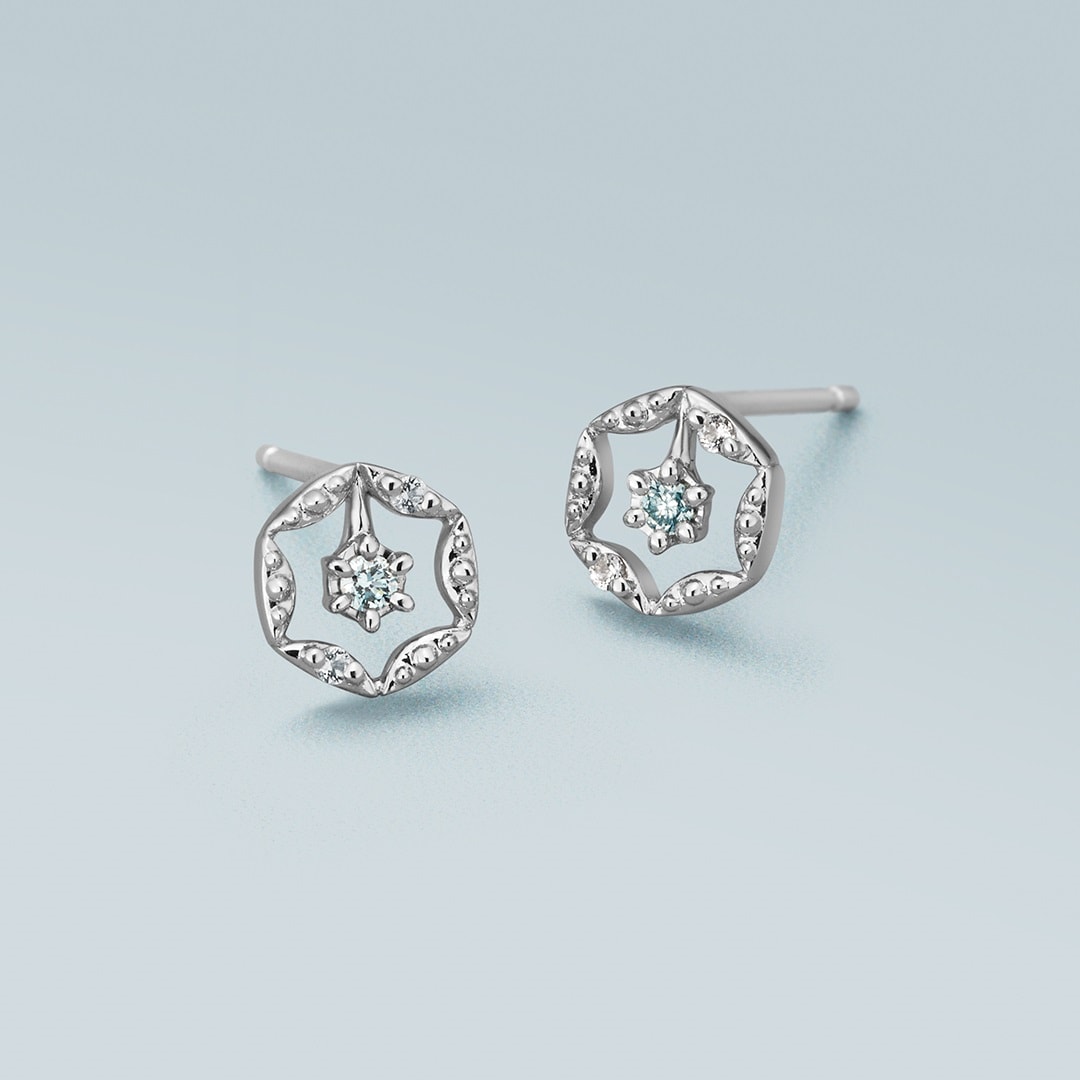 K10ホワイトゴールド ピアス | 112546153201 | 【公式】4℃ジュエリー