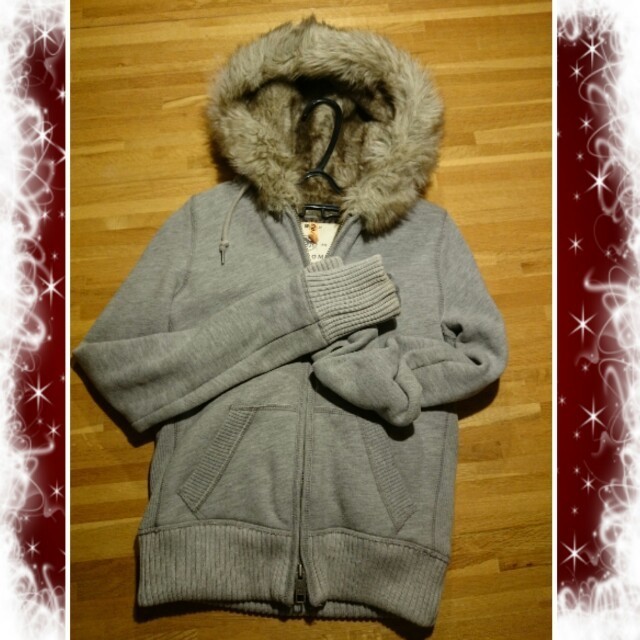 00s Abercrombie&Fitch アバクロ ファー パーカー y2k