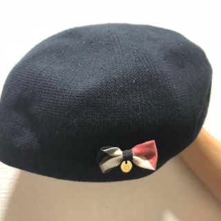 希少 カシミヤ BURBERRY ブラックレーベル ベロア ハンチング帽 帽子