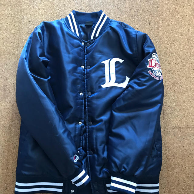 Lions サテンジャケット 青 埼玉西武ライオンズ スタジアムジャケット