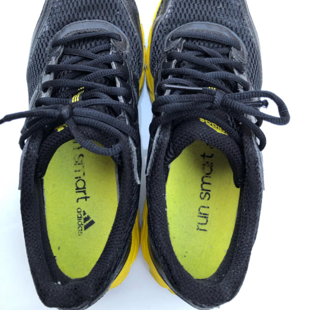 adidas - アディダス ランニングシューズ ブラック イエローの通販 by