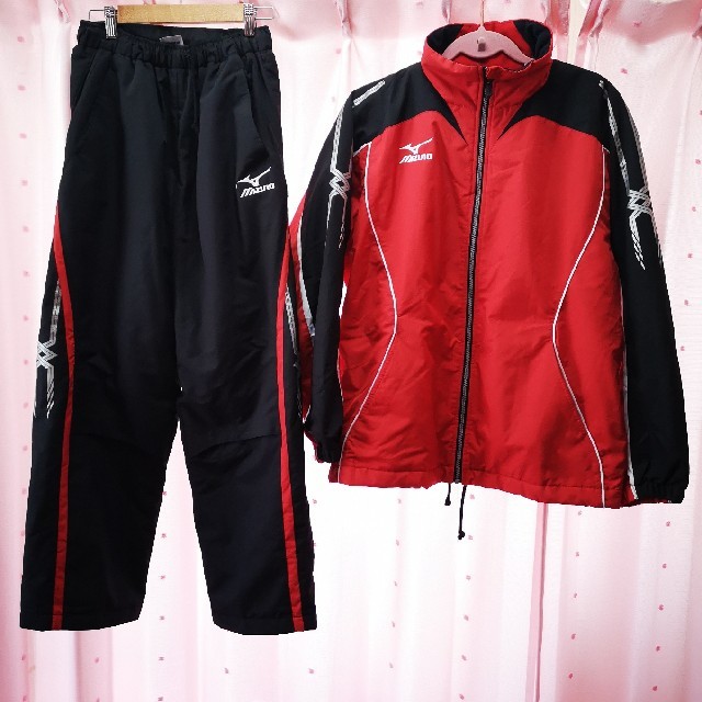 MIZUNO - MIZUNO☆赤黒セットアップジャージの通販 by sou's shop
