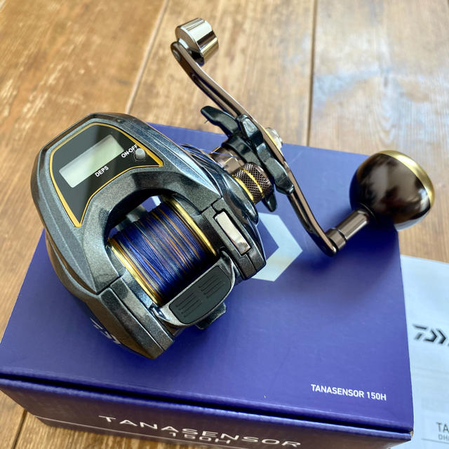 Daiwa TANASENSOR 150H-DH 両軸リール 箱付き Daiwa TANASENSOR 150H