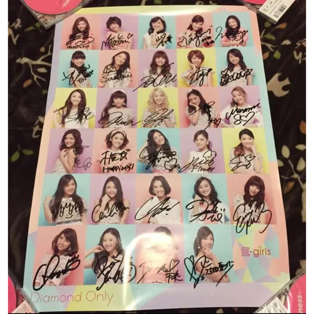 E-girls - E-girls☆メンバー全員直筆サインポスター(^。^)の通販 by
