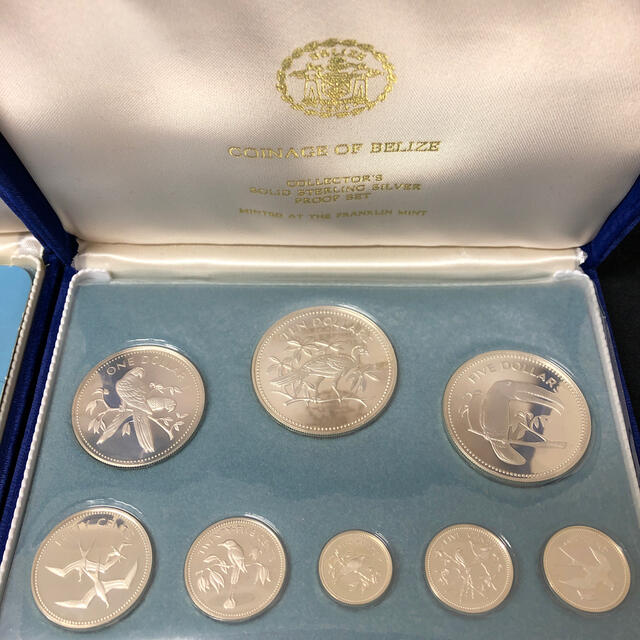 1979年 ベリーゼ国 貨幣 プルーフセット 鳥 フランクリンミント 1979年