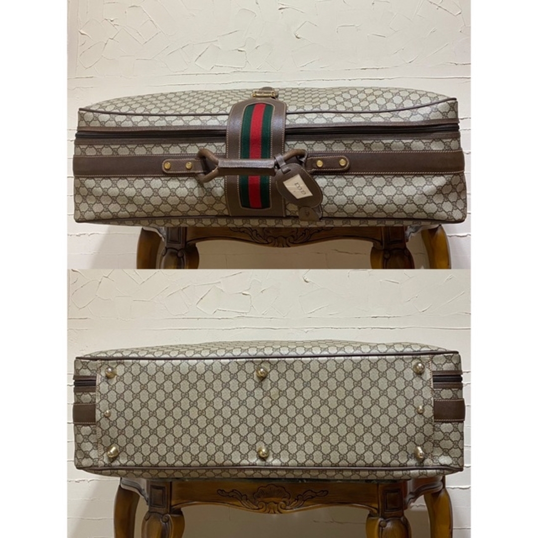 GUCCI - 80'S OLD GUCCI シェリーライン スーツケース キャンバス