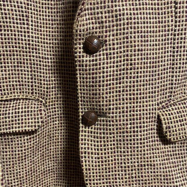Harris Tweed - 90s 古着 ハリスツイード テーラードジャケット くるみ