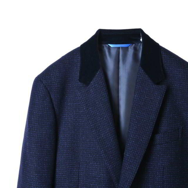 LANVIN en Bleu - LANVIN en Bleu シルク混 ウール チェスター コート