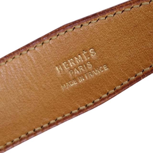 HERMES - Vintage エルメス ベルト バックル カーフレザー メンズ 95
