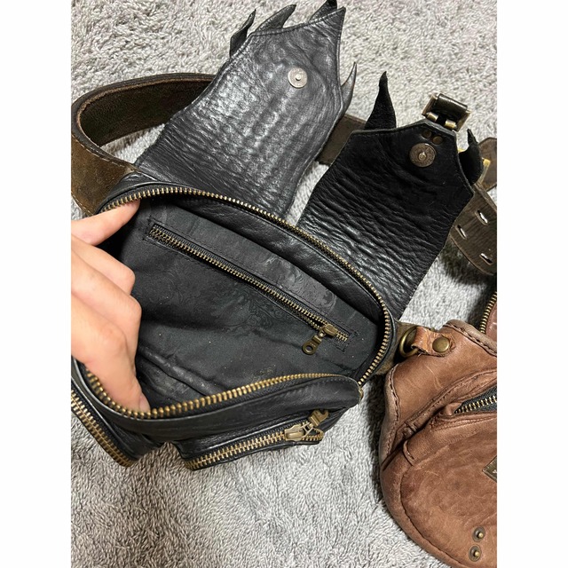 kmrii ボディバッグ レザー お買い得品 KETO レザーウエストポーチ