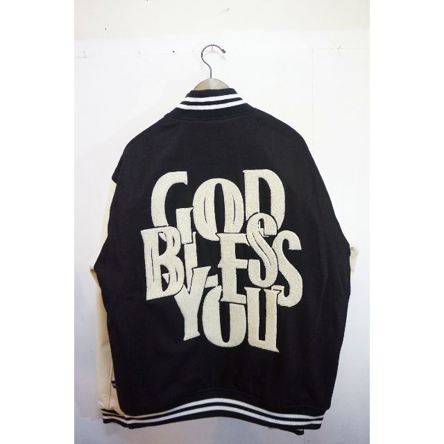 Supreme - 新品21AW GOD BLESS YOUスタジャン ブルゾン黒白L1020M△の
