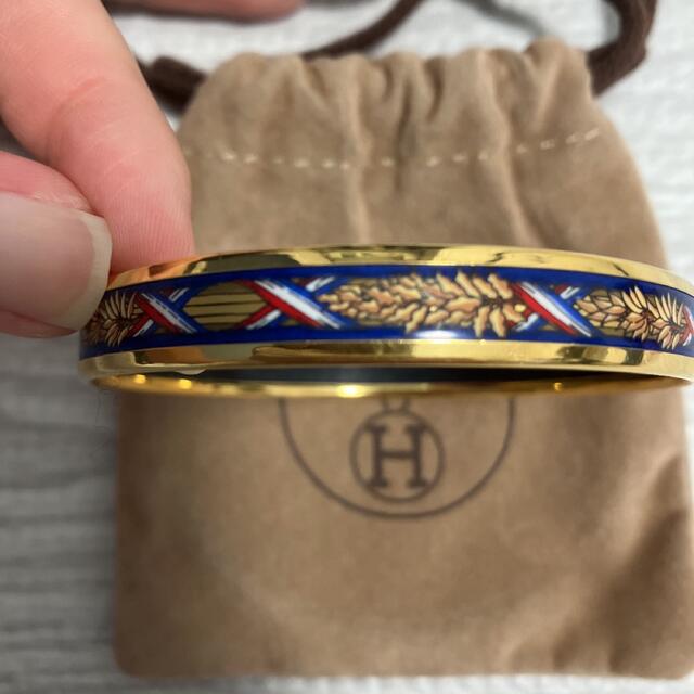 極美品♥️エルメス HERMESバングルGM エマイユメタル⭕️5日削除⭕️最終
