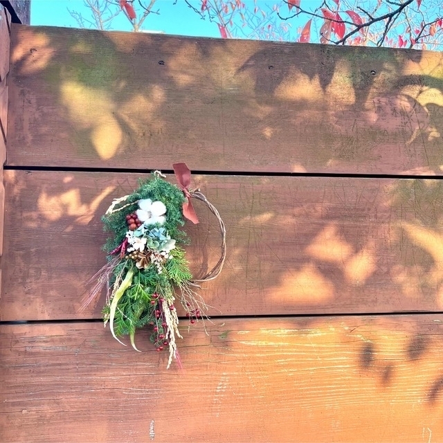 クリスマスリース お正月リース 節分リース 冬リース 杉リースの通販