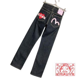 EVISU - EVISU DONNA【濃紺】【超美品】カモメ・ロゴ刺繍デニムパンツ
