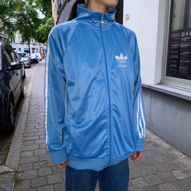 adidas - adidas 90s vintage ジャージ 水色 XXLサイズの通販 by さあ