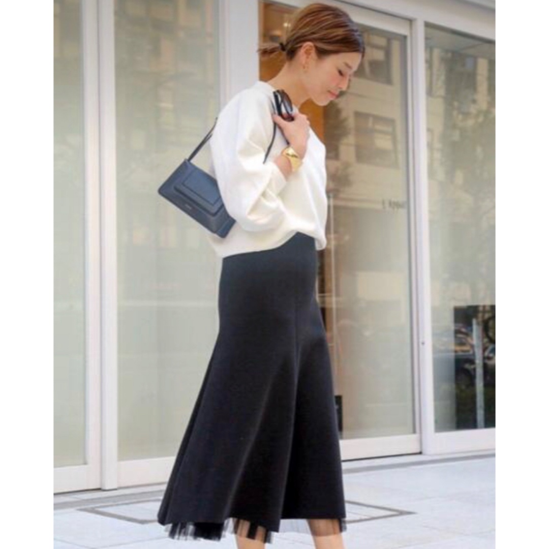 andmary Gigi mouton skirt black ANDMARY】Gigi mouton skirt