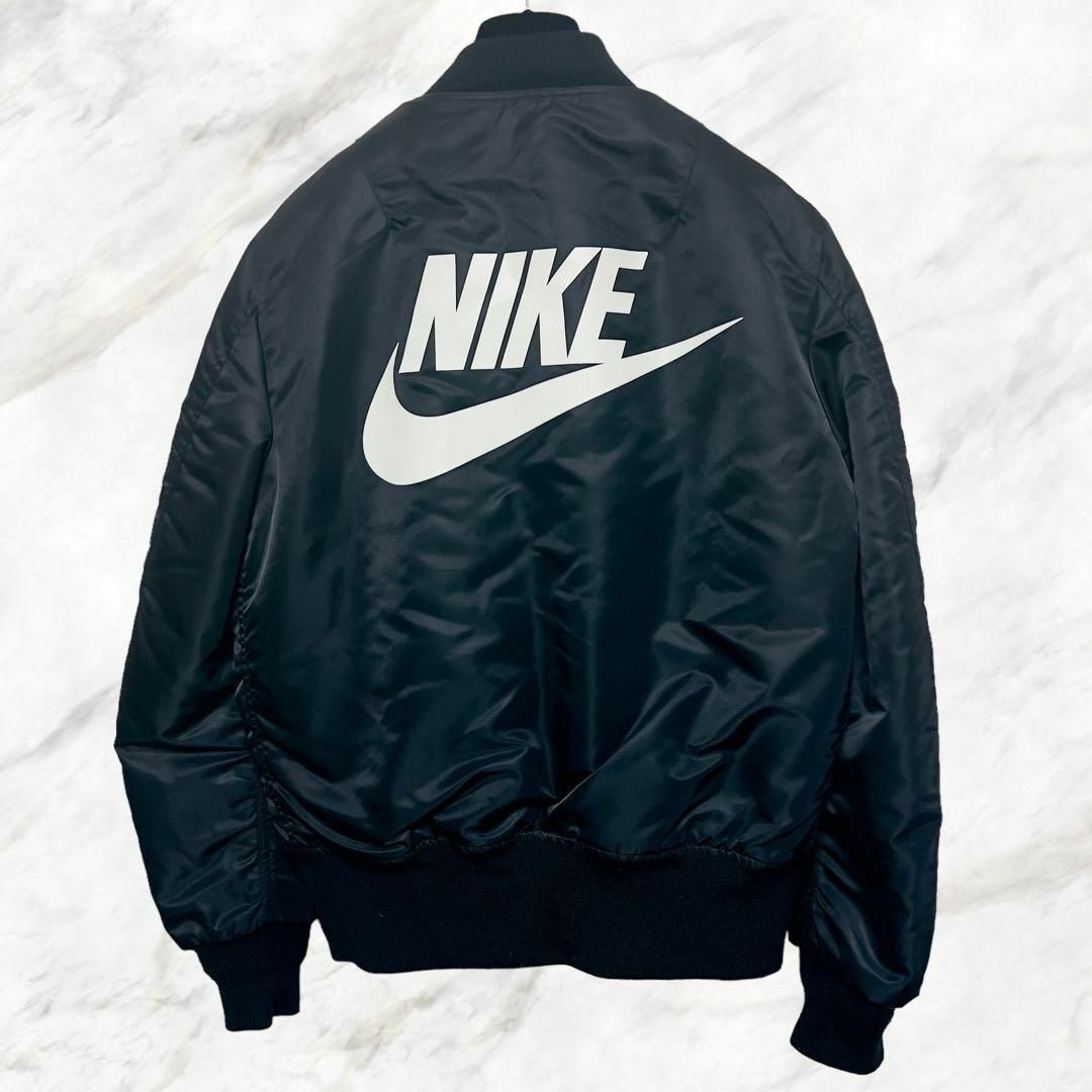 NIKE - 【大人気】NIKE × ALPHA INDUSTRIES コラボ MA-1 黒の通販 by
