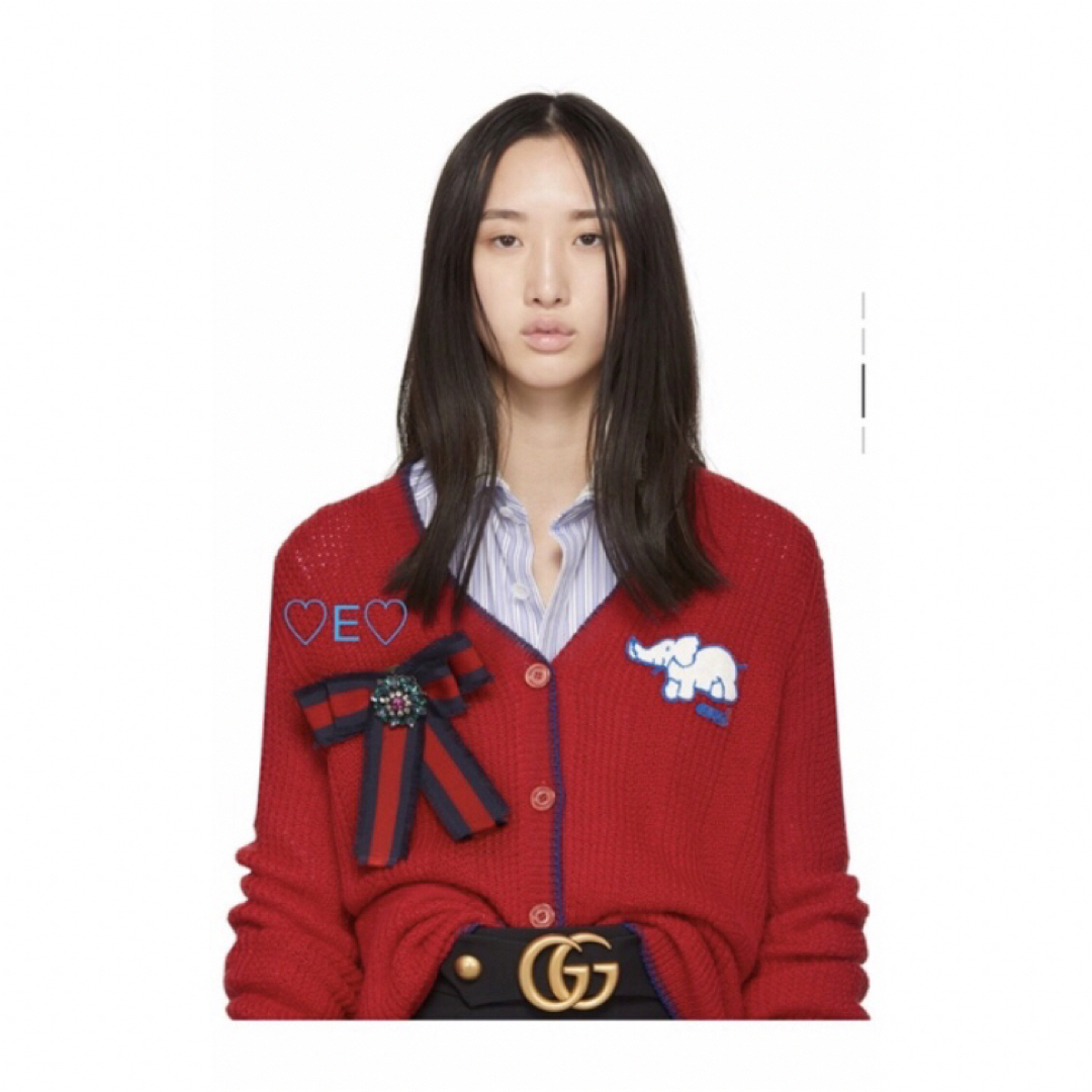 GUCCI - 新品♡GUCCI♡リボンブローチ ネイビーの通販 by ♡E