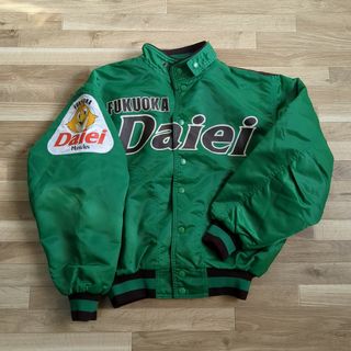 90s 福岡ダイエーホークス スタジャン ビジター グリーン LLサイズ 90s