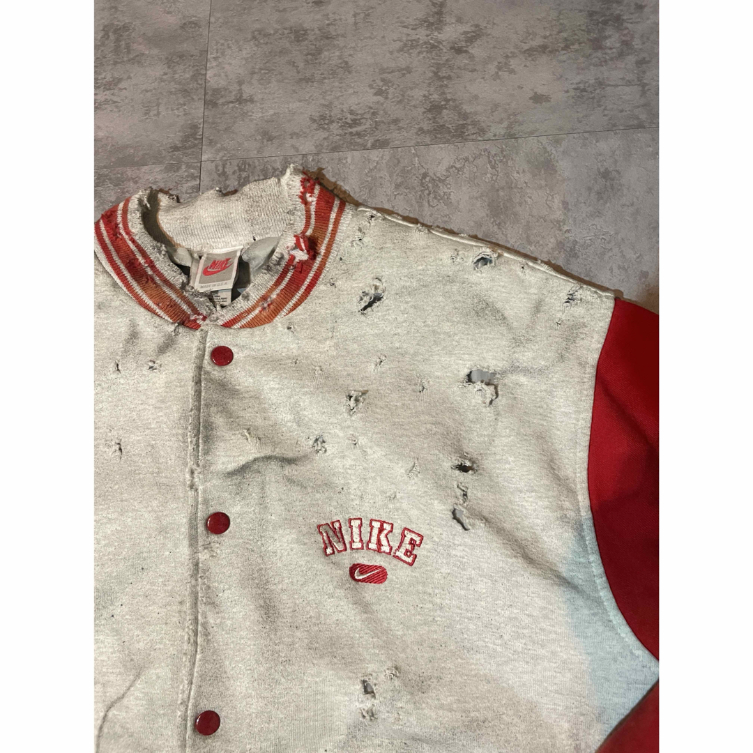 NIKE - nike 90s スウェットスタジャン ボロダメージ 加工 USA製 xl
