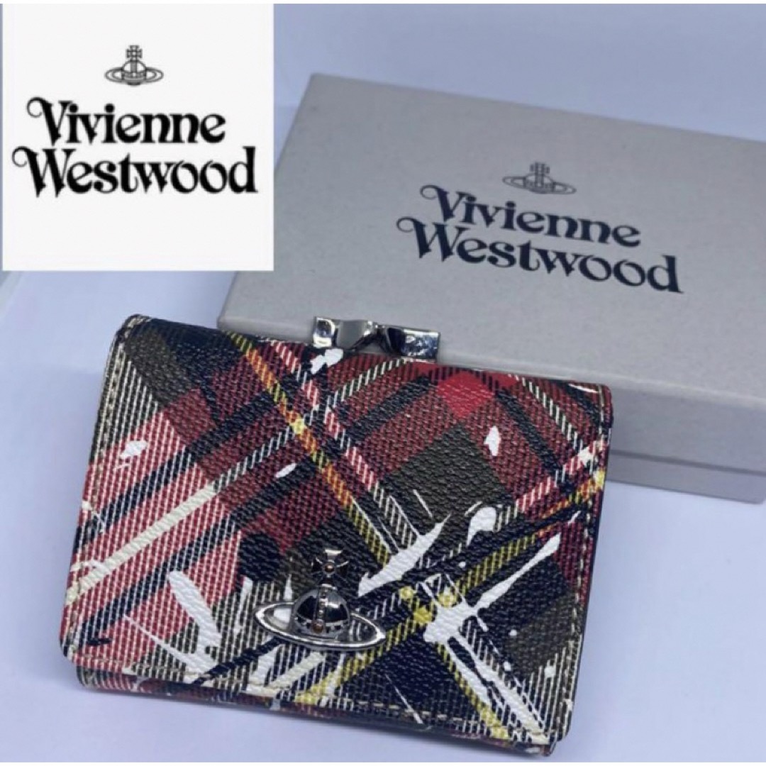 Vivienne Westwood - Vivienne ヴィヴィアン チェック 三つ折り がま口