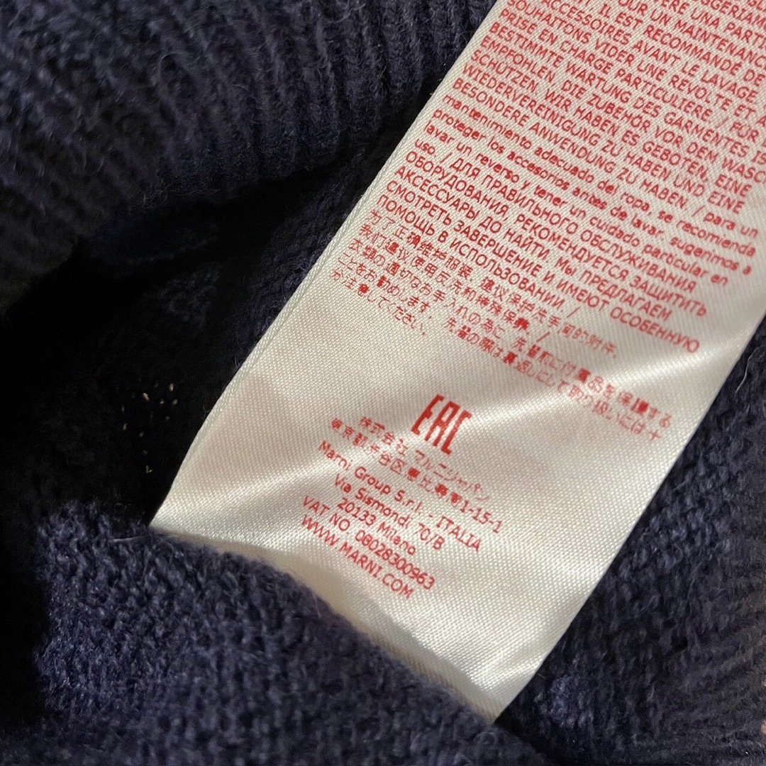 MARNI - MARNI NAVY KNIT ニット SUGA着用の通販 by Ichika's shop