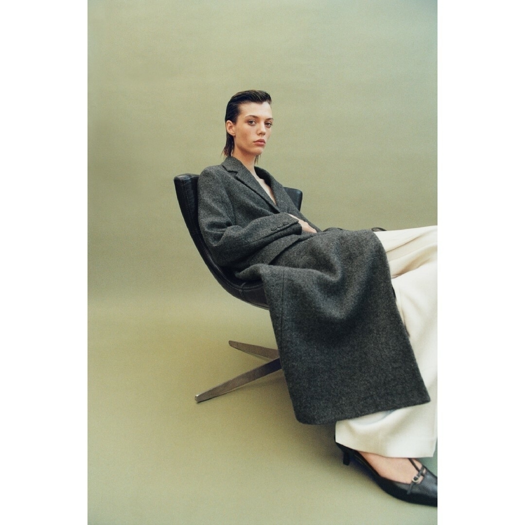 ZARA - ZARA ZW COLLECTION 100%ウールコート M-Lサイズの通販 by